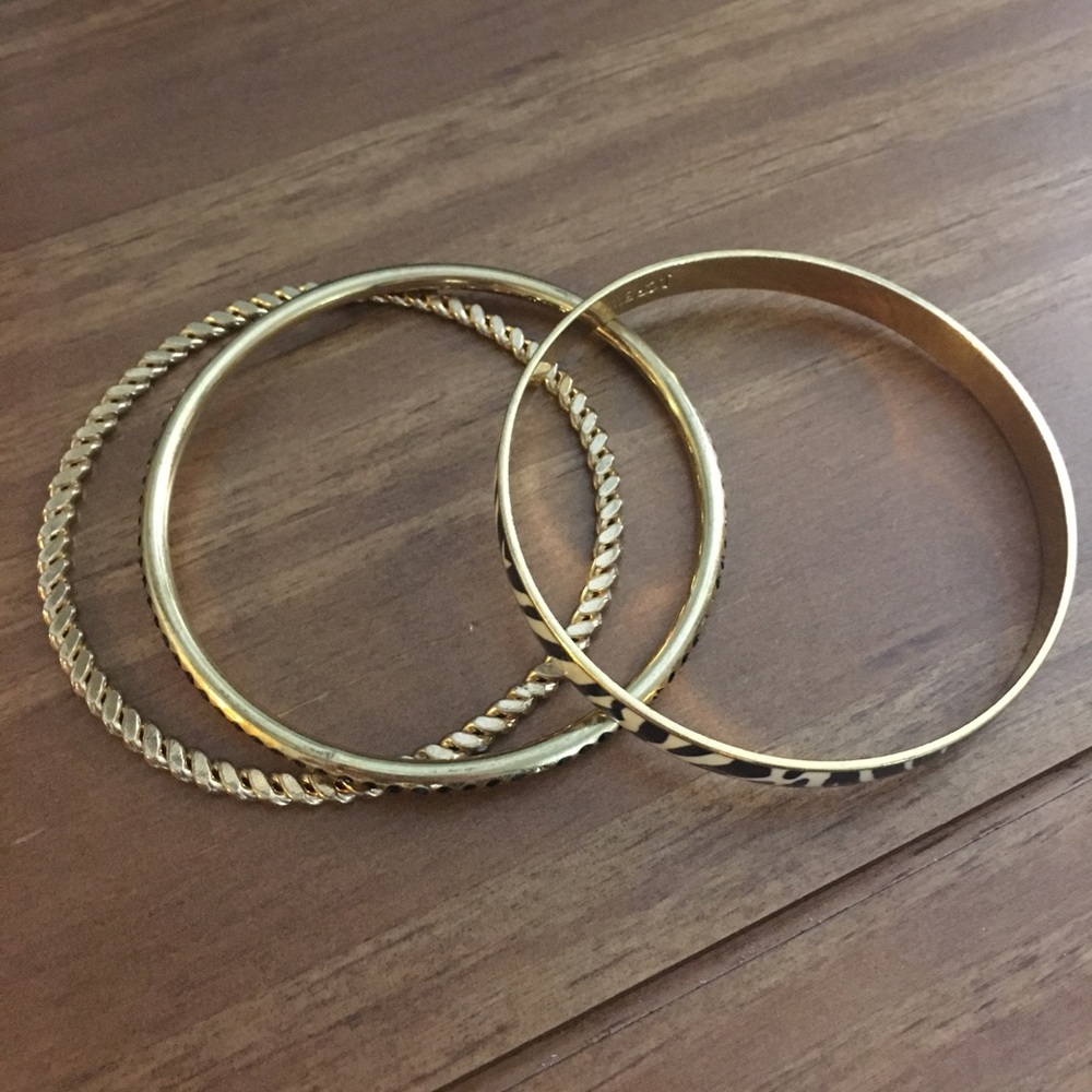 J Crew - Black and White Zebra Bangles